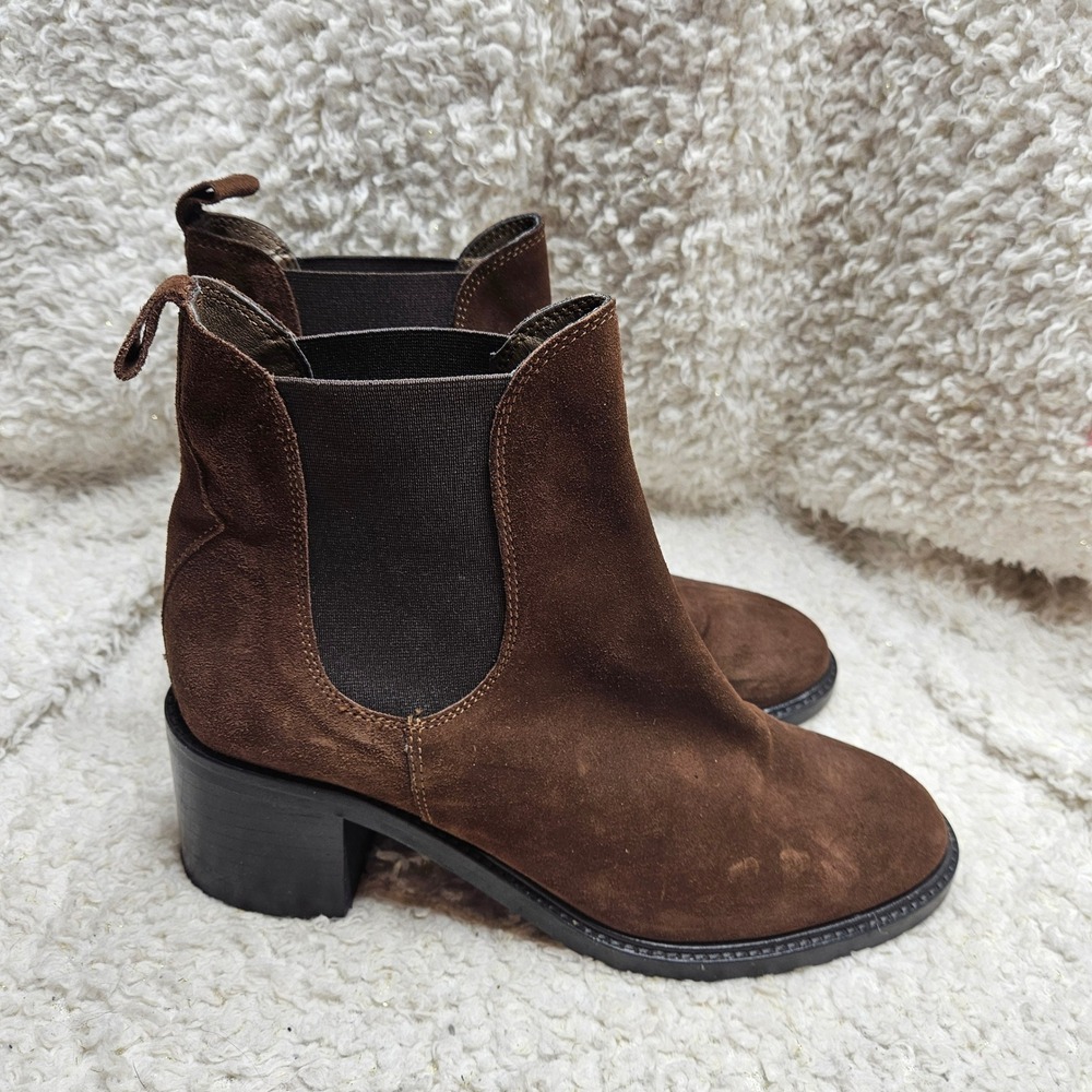 Avellini‎ Brown Suede Leather Made in Italy Ankle Boots sz 10